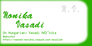 monika vasadi business card